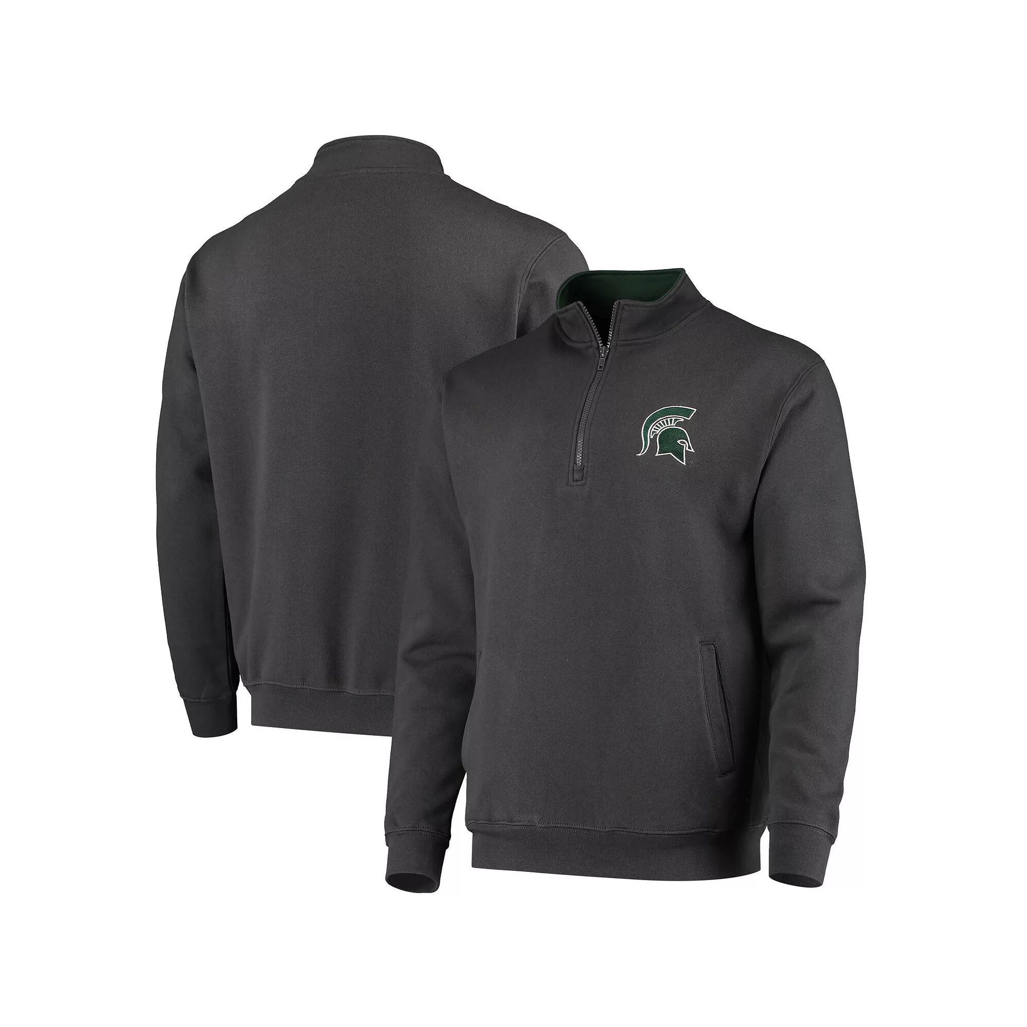 Men's Colosseum Charcoal Michigan State Spartans Tortugas Logo Quarter-Zip Jacket, Size: Medium Product Image