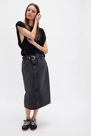 Levi's High-Rise Back Slit Skirt Product Image