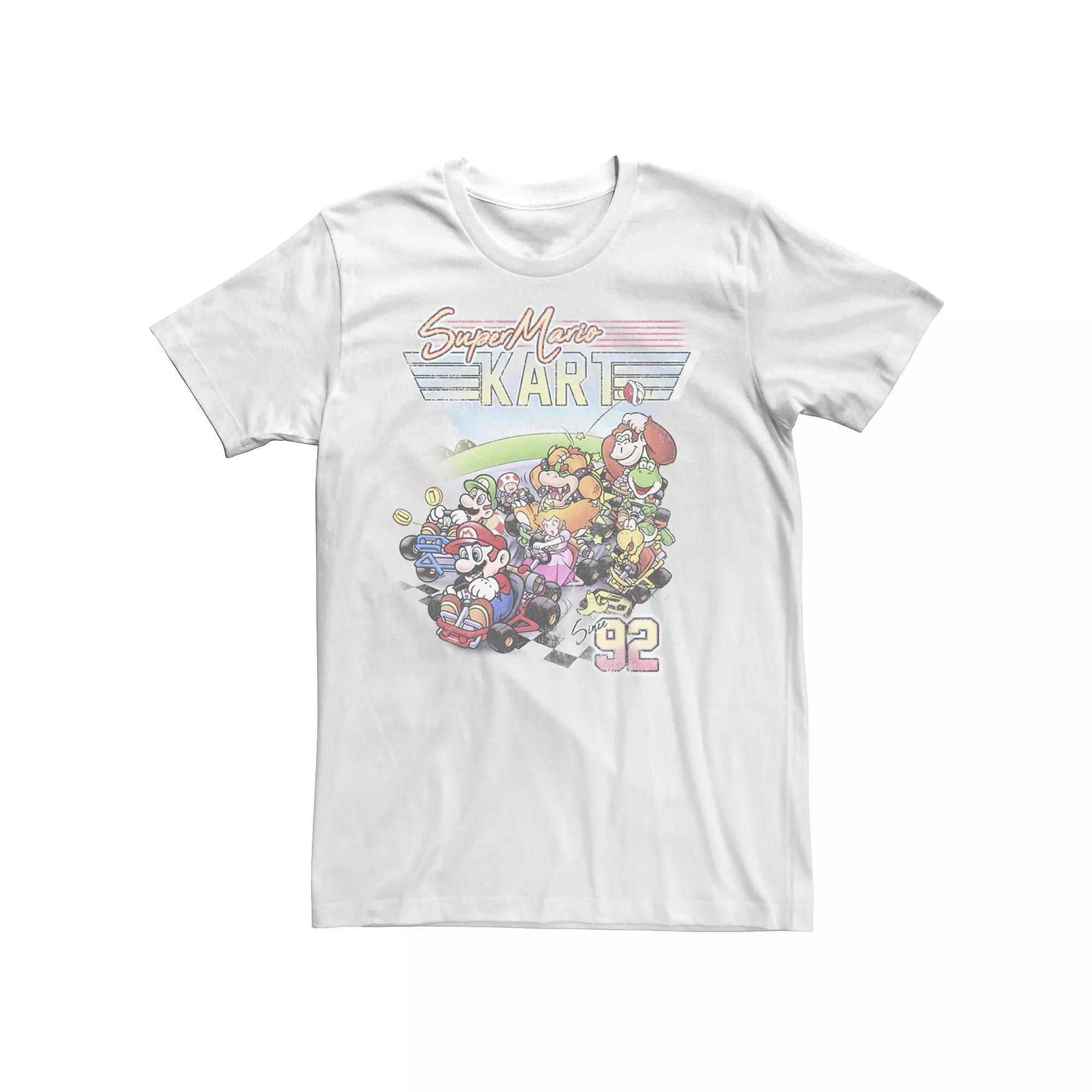 Men's Nintendo Super Mario Kart Since 92 Tee, Size: XL, White Product Image