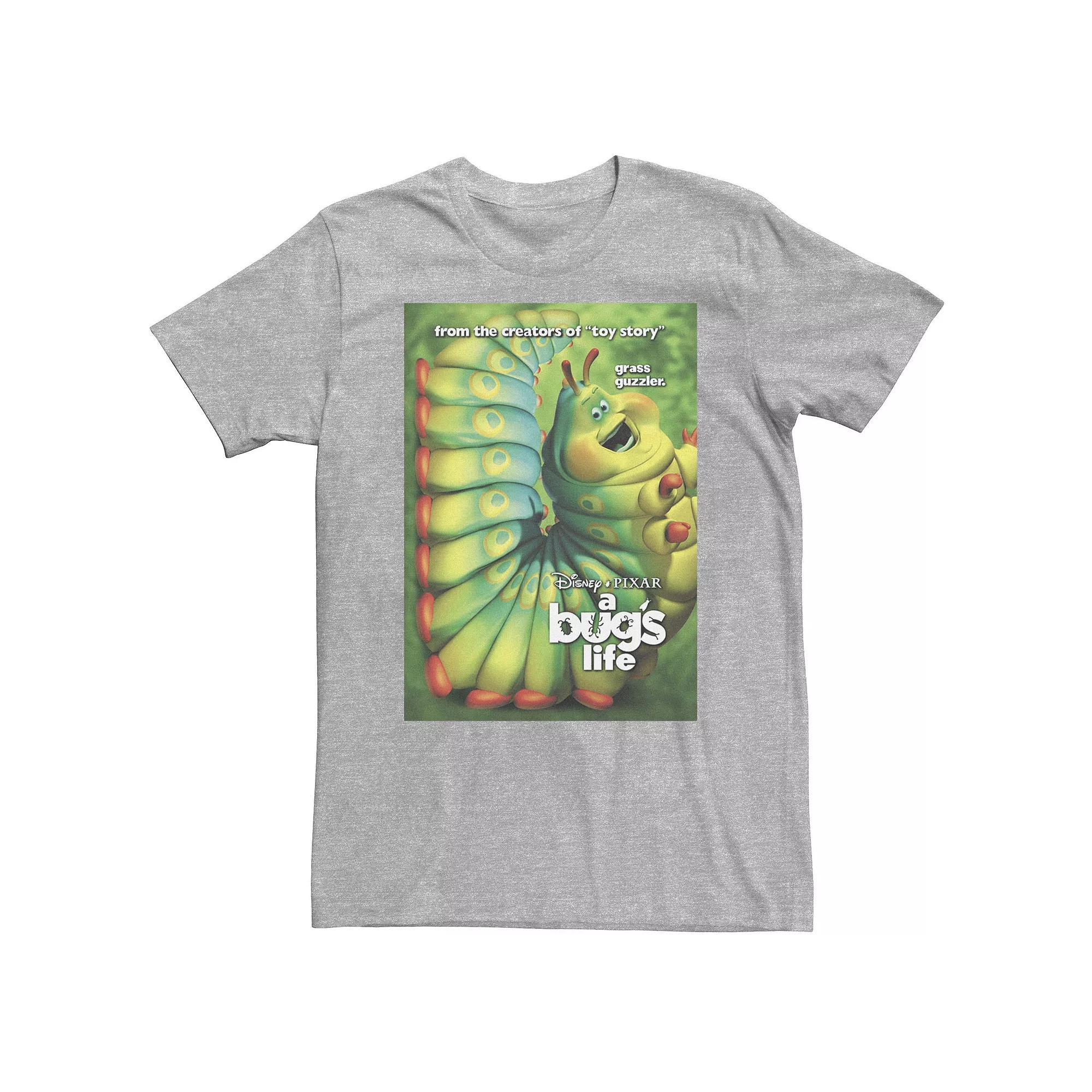 Big & Tall Disney / Pixar A Bug's Life Heimlich Grass Guzzler Poster Tee, Men's, Size: 4XLT, Athletic Grey Product Image