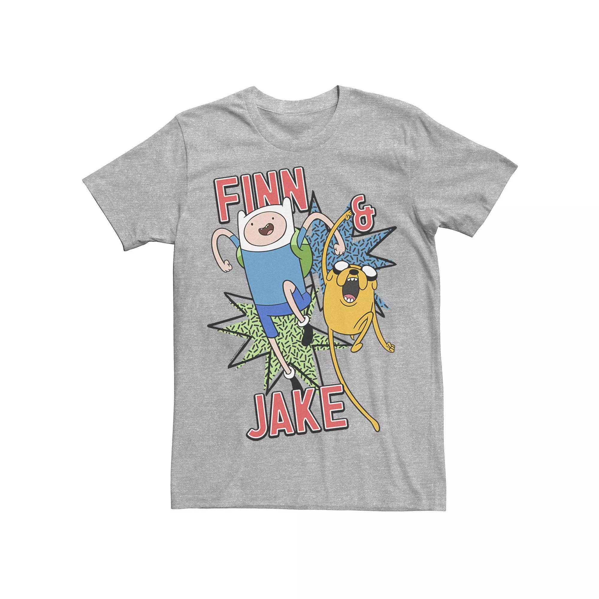 Men's Cartoon Network Adventure Time Finn & Jake Kapows Tee, Size: Small, Red Product Image