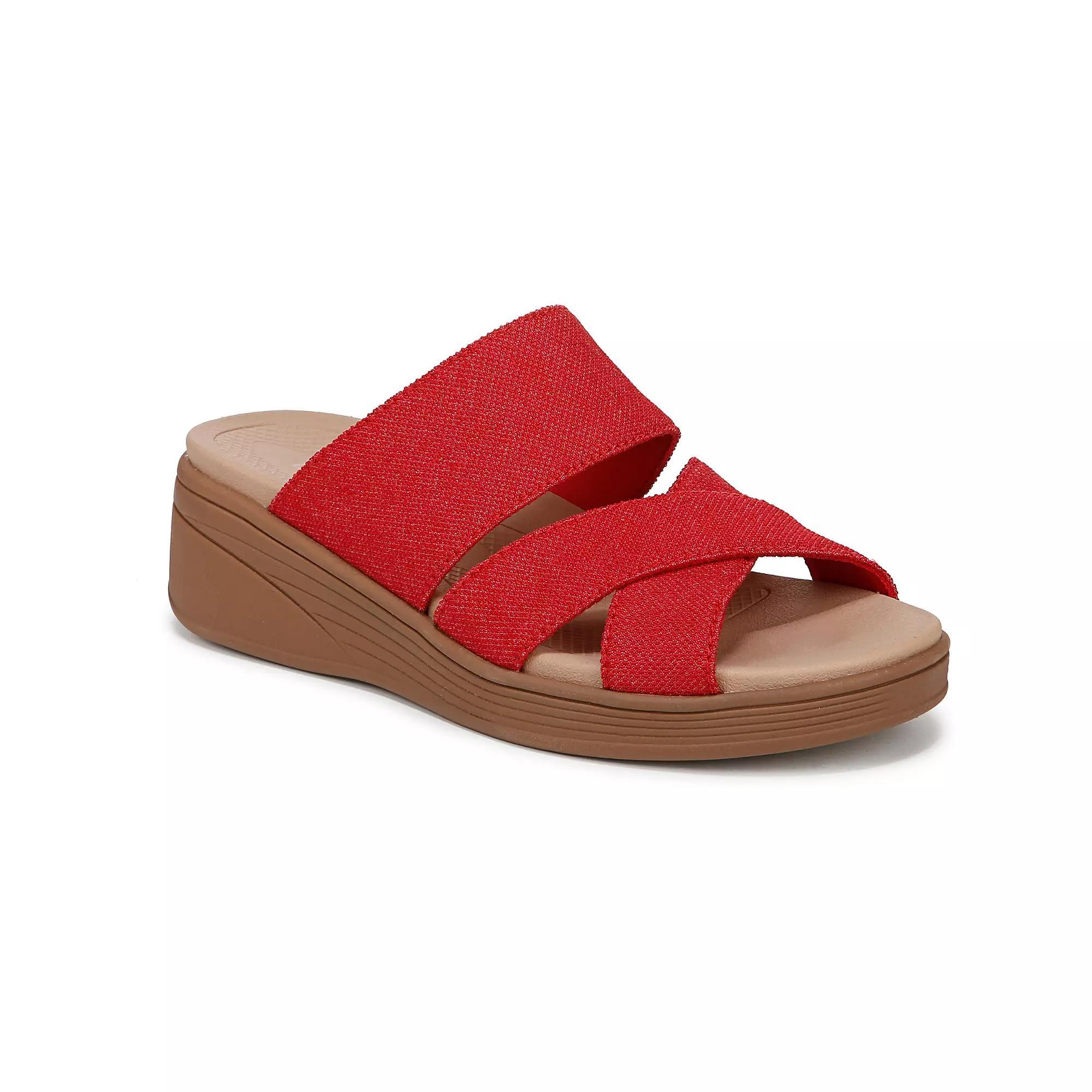 LifeStride Fiona Women's Strappy Wedge Sandals, Size: 10, Red Red Product Image
