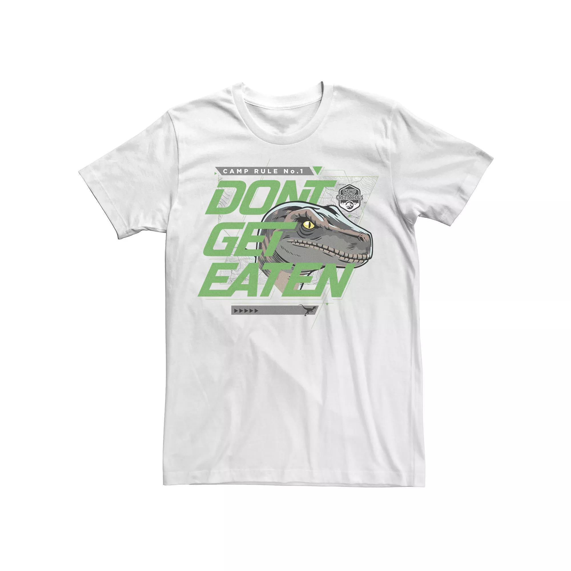 Men's Jurassic World: Camp Cretaceous Rule 1 Don't Get Eaten Tee, Size: 3XL, White Product Image