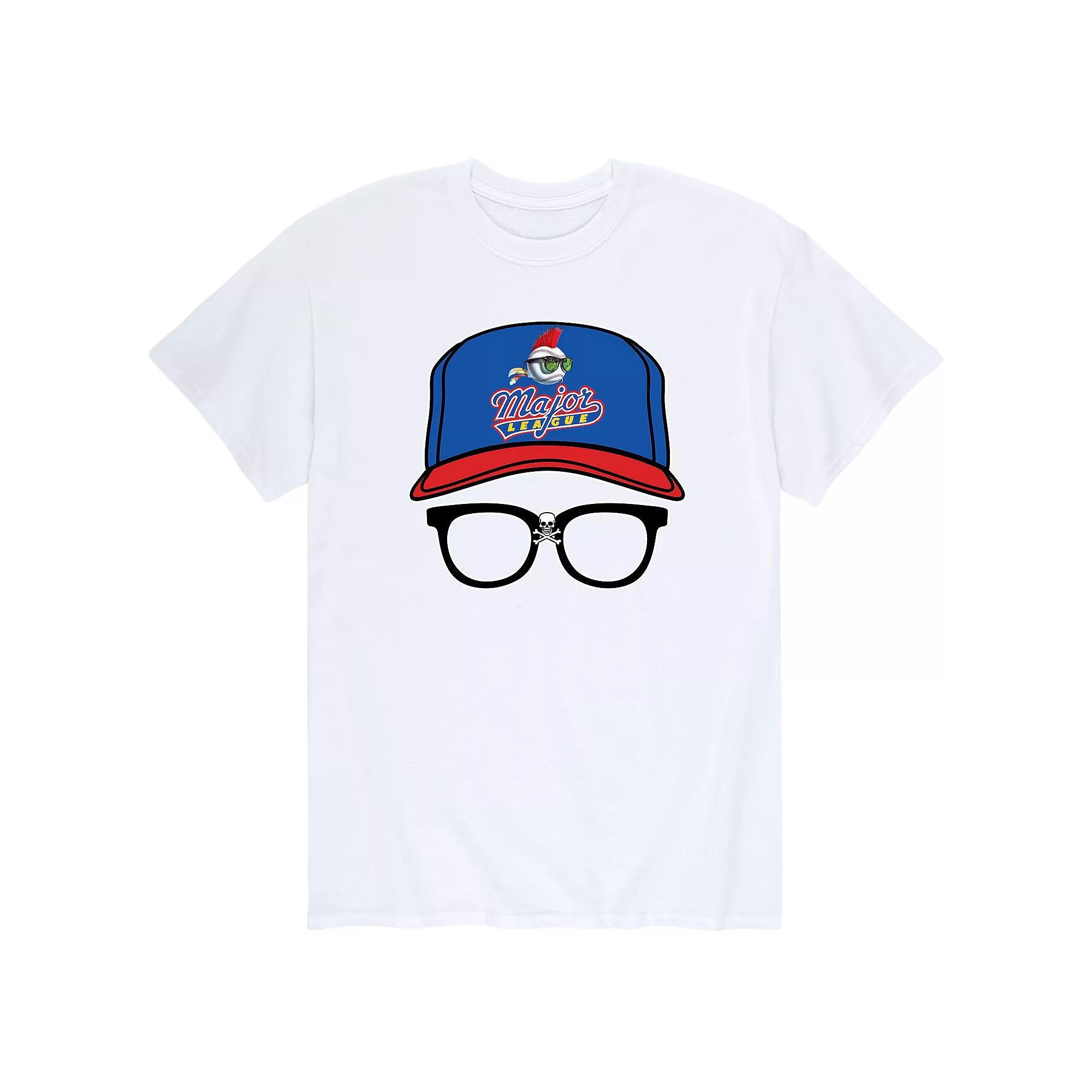 Mens Major League Cap & Glasses Baseball Tee Product Image
