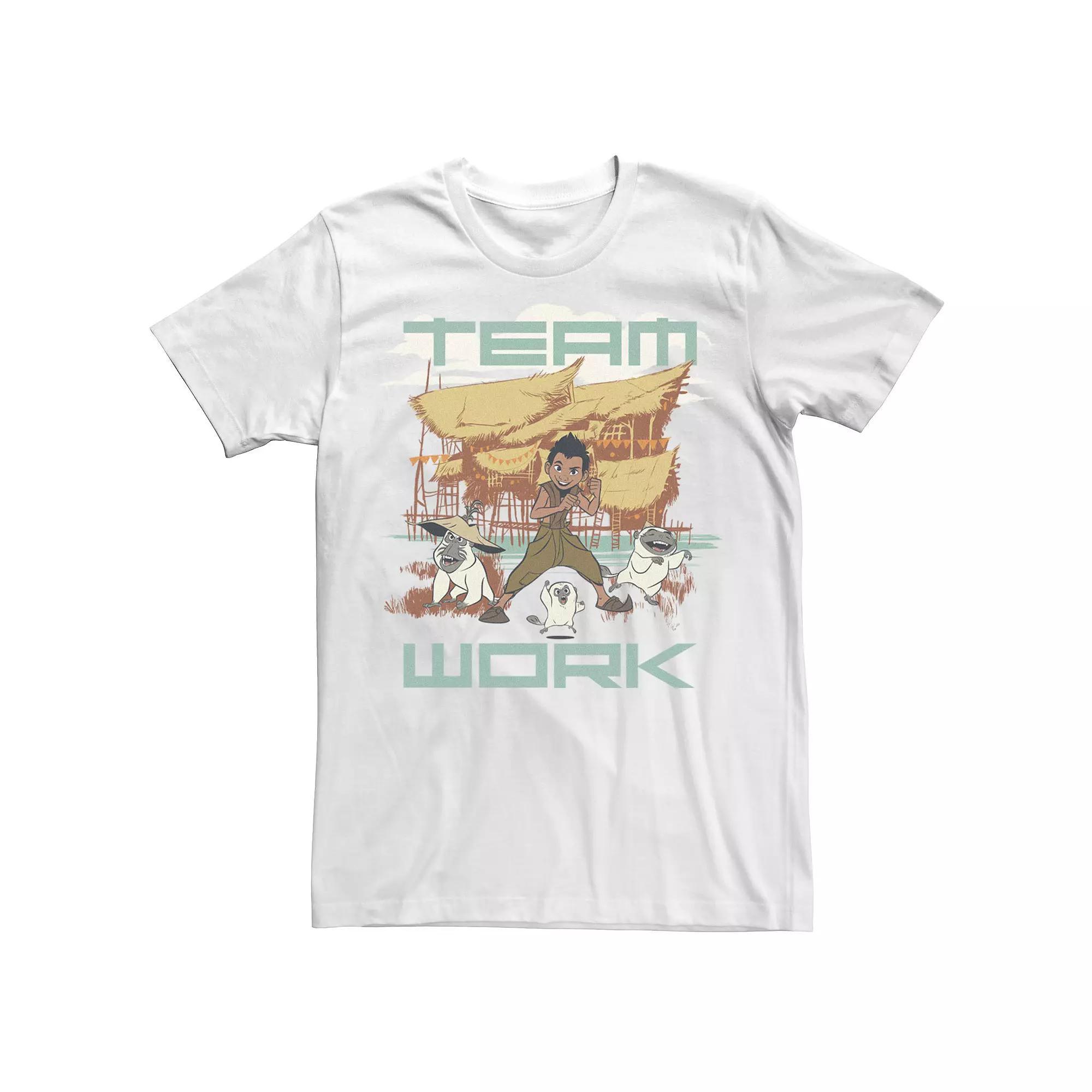 Big & Tall Disney Raya And The Last Dragon "Team Work" Tee, Men's, Size: 5XL, Grey Heather Product Image