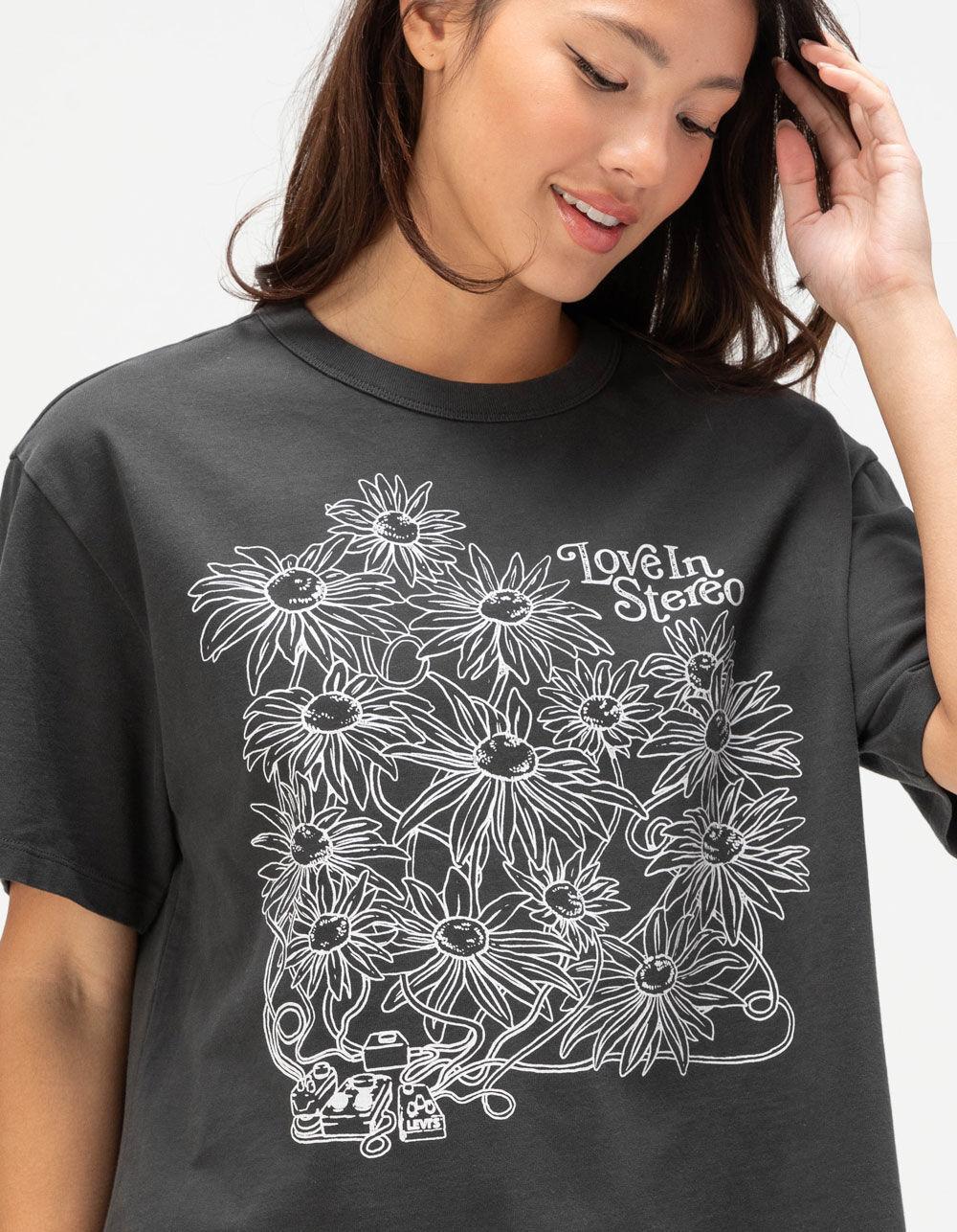 LEVI'S Daisy Petals Womens Oversized Tee - BLACK Product Image