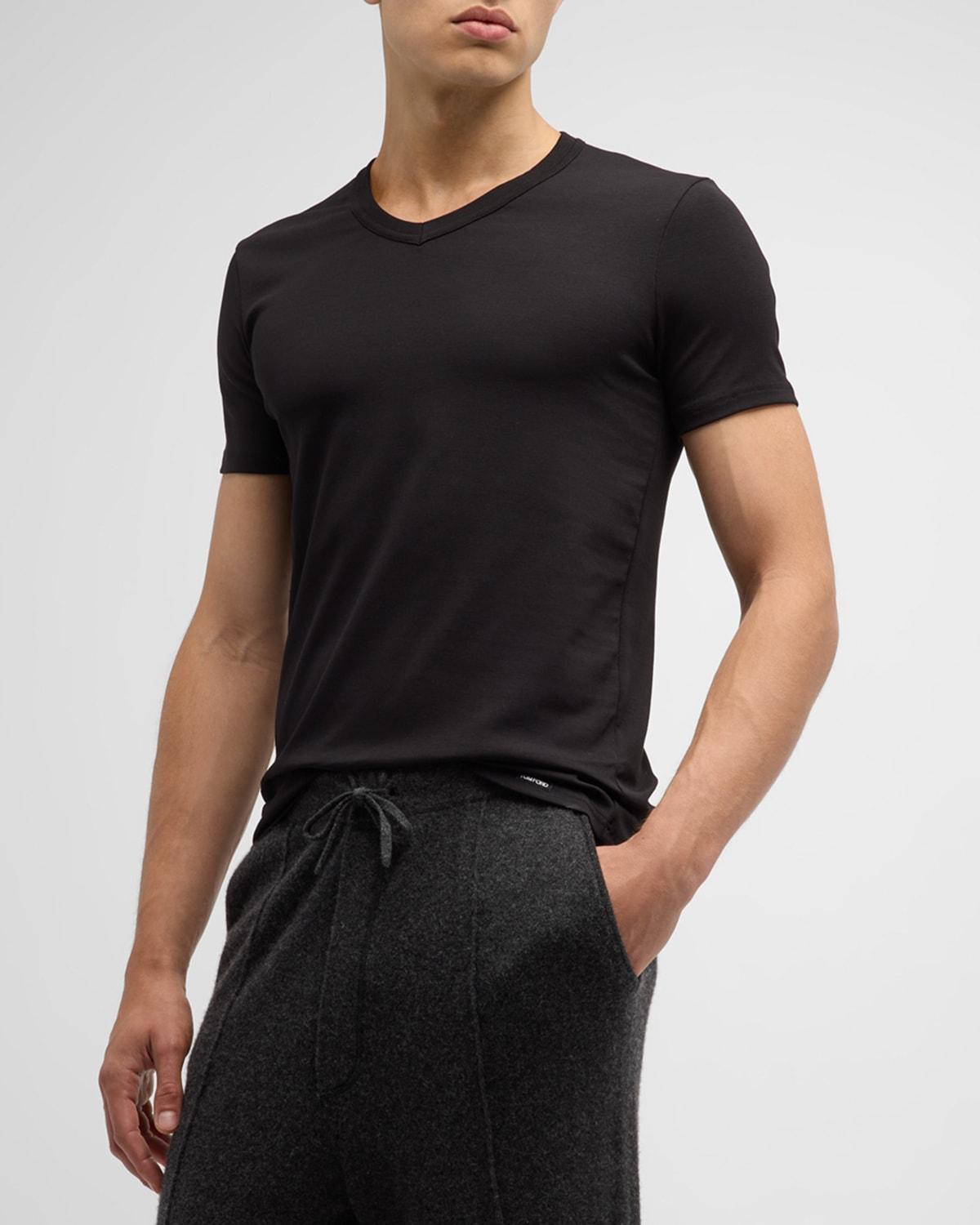 Tom Ford Cotton Blend V-Neck Tee Product Image