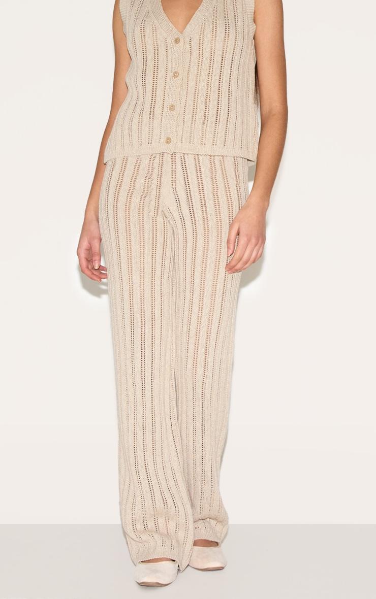  Petite Natural Knitted Pants Product Image