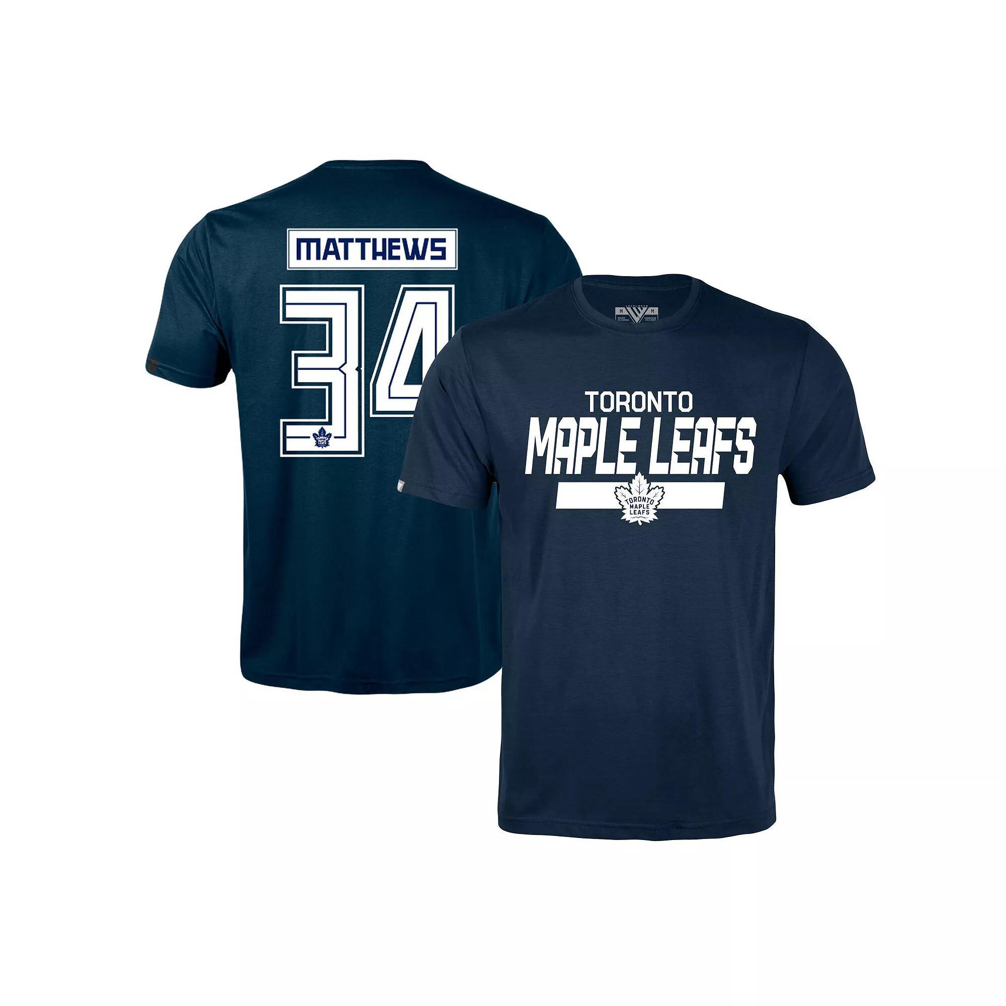Mens Levelwear Auston Matthews Navy Toronto Maple Leafs Richmond Player Name & Number T-Shirt Mpl Blue Product Image