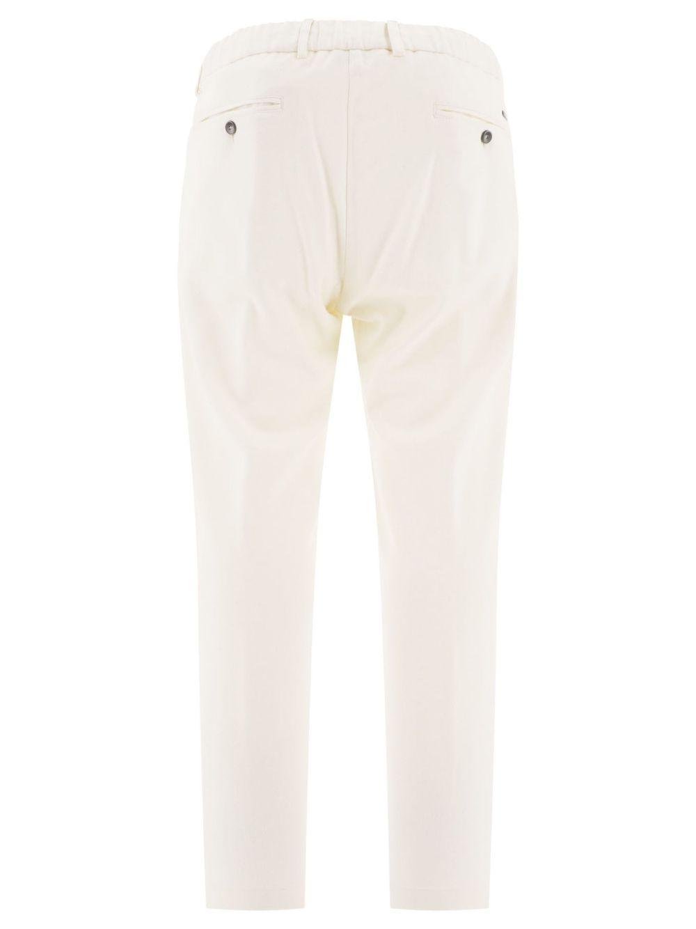 HERNO Cashmere And Silk Trousers In White Product Image