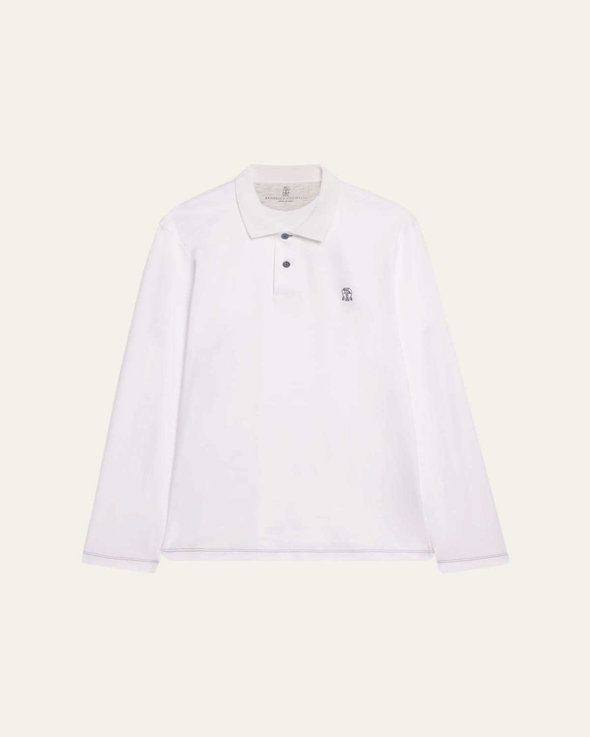 Mens Long-Sleeve Travel Polo Shirt Product Image