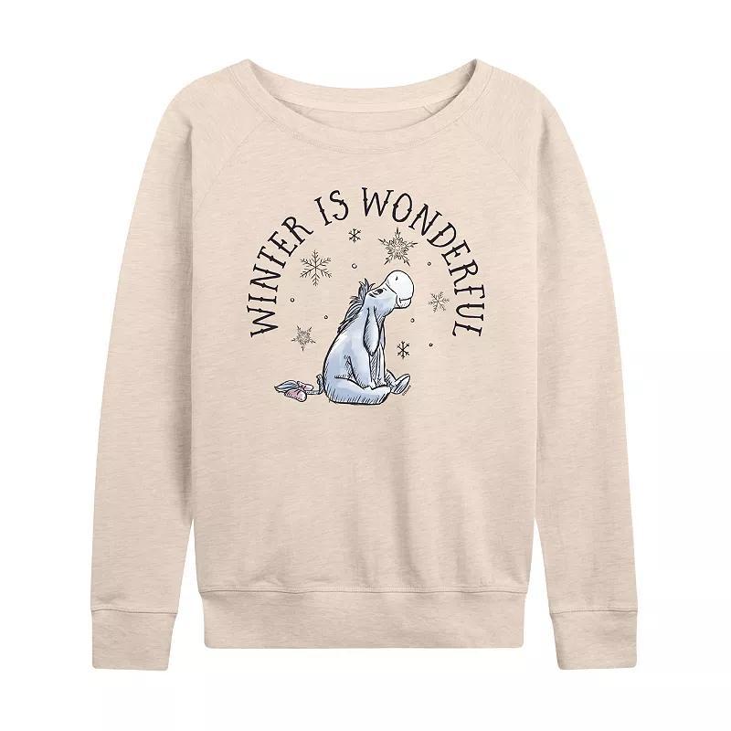 DIsneys Winnie The Pooh Eeyore Womens Winter Is Wonderful French Terry Long Sleeve Tee Product Image