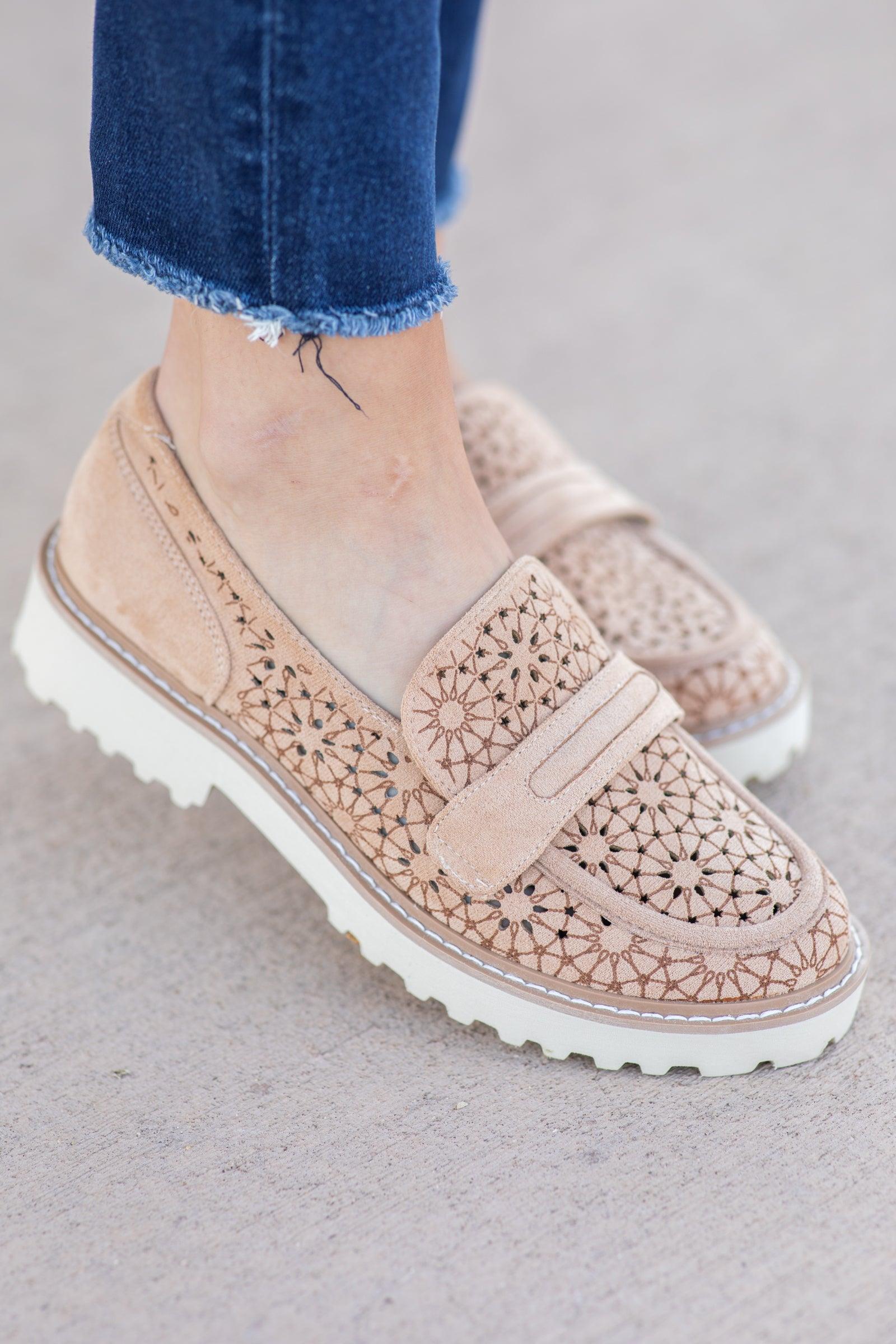 Suede Intricate Detail Platform Oxford Loafers Product Image