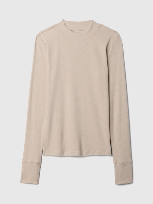 Essential Rib Mockneck T-Shirt Product Image