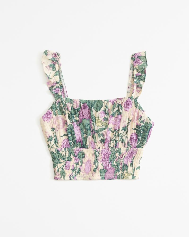Crinkle Textured Ruffle Set Top Product Image
