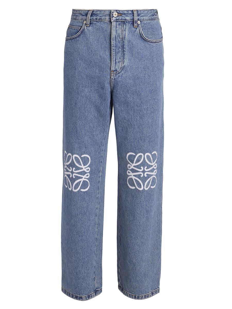 Mens Anagram Straight-Leg Jeans Product Image