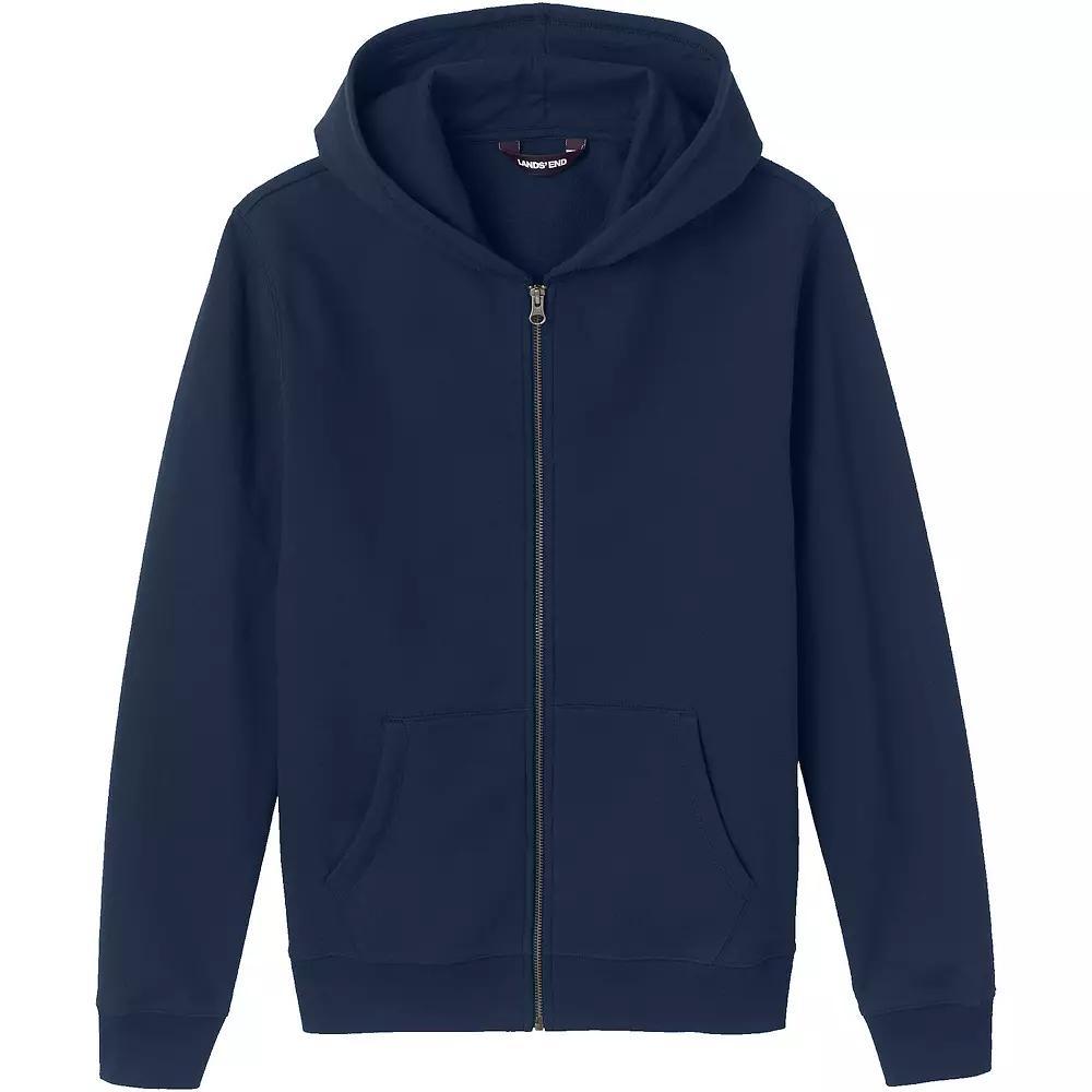 Adult Lands' End School Uniform Zip-Front Sweatshirt, Men's, Size: Large, Classic Blue Product Image