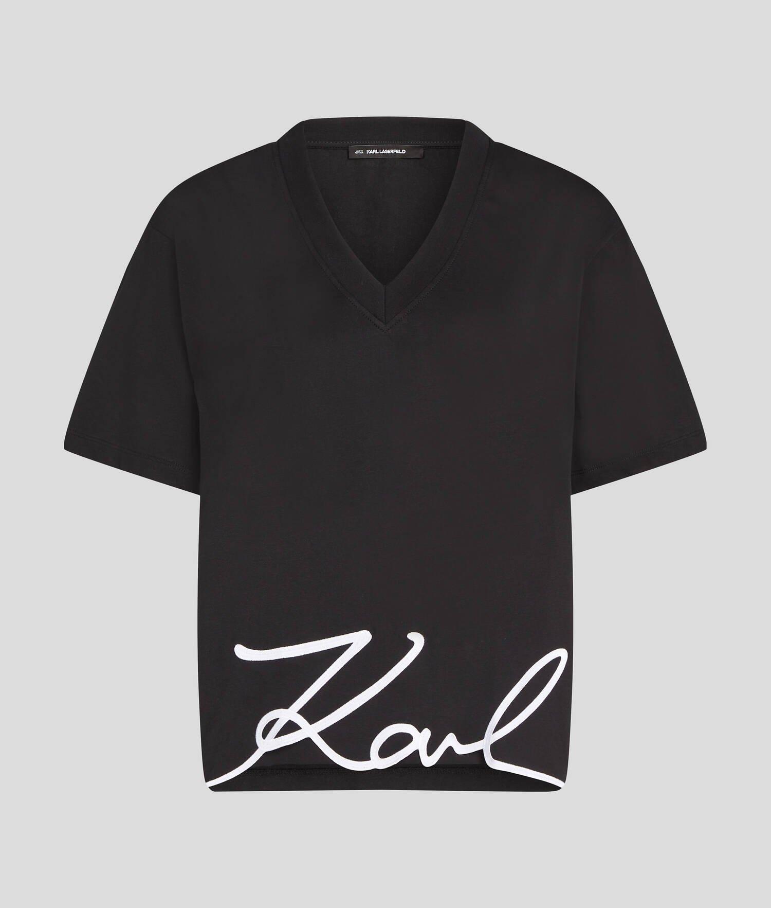 KARL SIGNATURE V-NECK T-SHIRT Product Image
