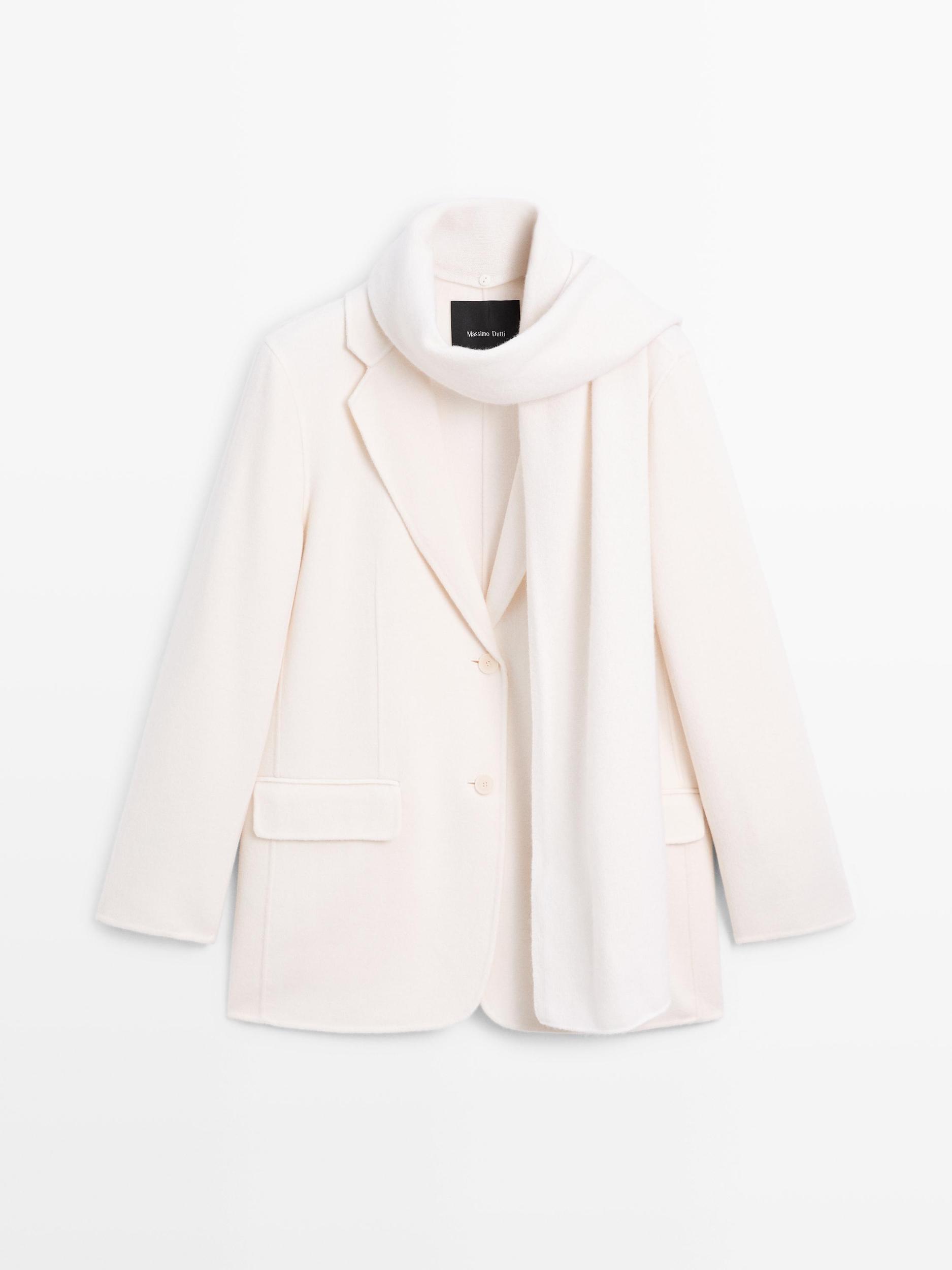 Wool blend blazer with scarf Product Image