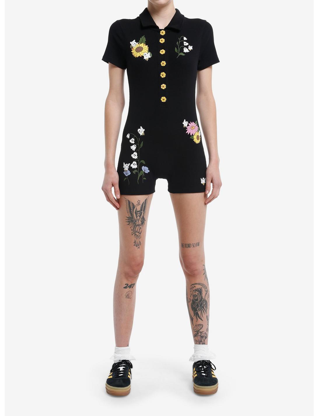 Thorn & Fable Ghost Bee Collar Romper Product Image