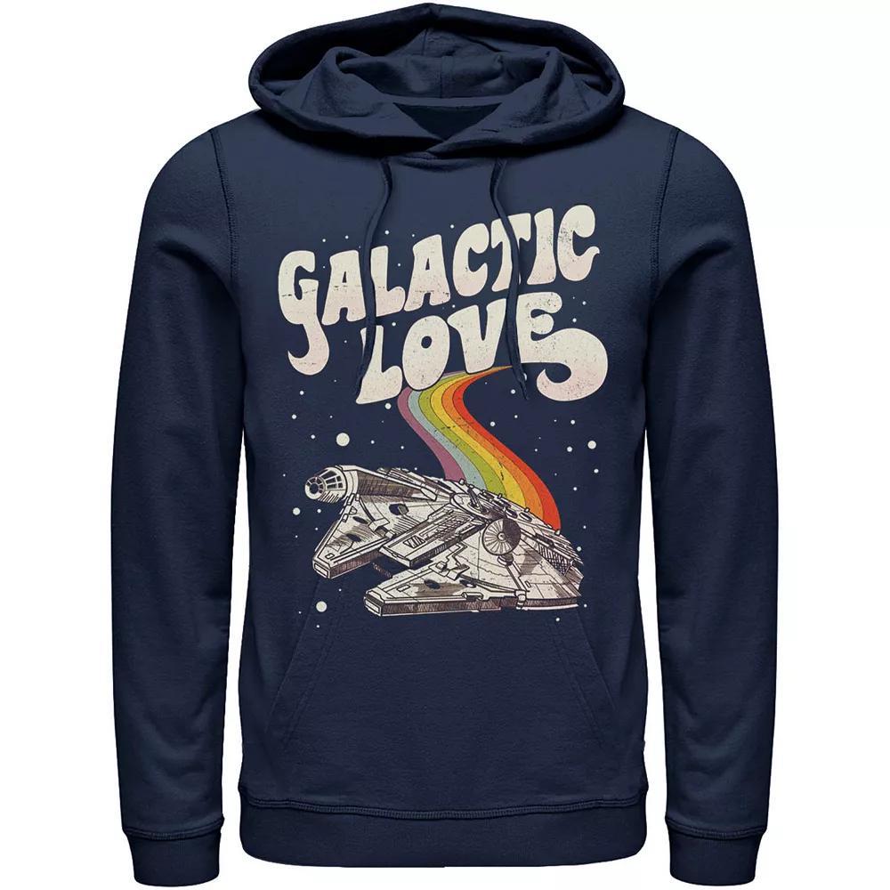 Men's Star Wars Pride Millennium Falcon Galactic Love Hoodie, Size: XL, Blue Product Image