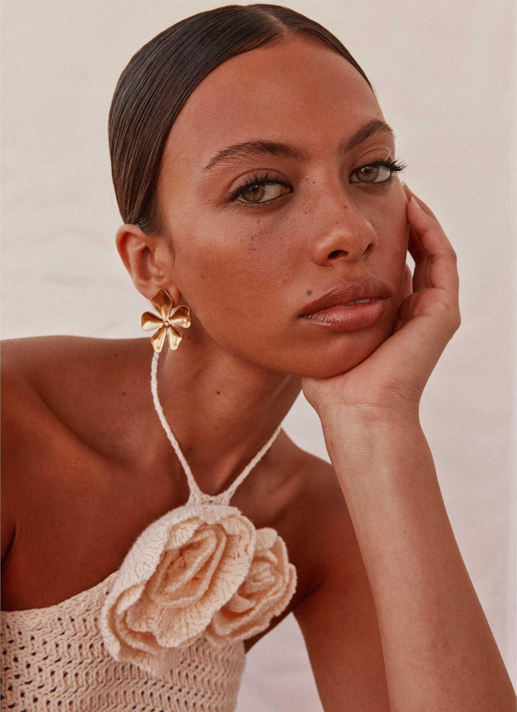 Maia Rose Crochet Top - Ivory Product Image