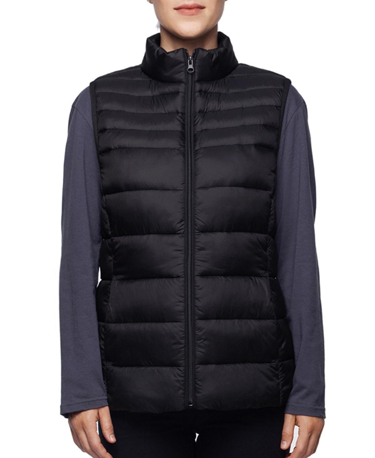 Rokka&Rolla Women's Quilted Puffer Vest-Mauve, size X Large Product Image