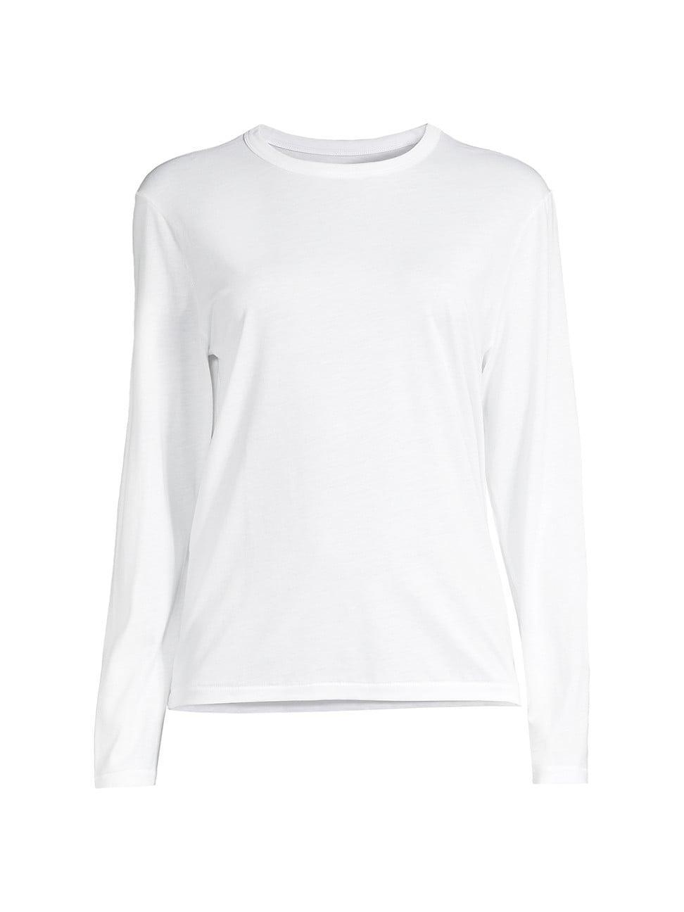 Womens Long-Sleeve Semi Relaxed Crewneck Top Product Image