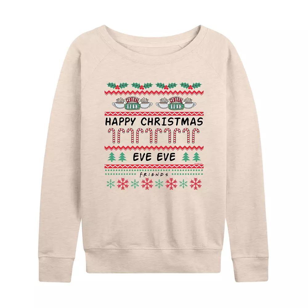 Womens Friends Happy Christmas Eve Eve French Terry Long Sleeve Tee Product Image