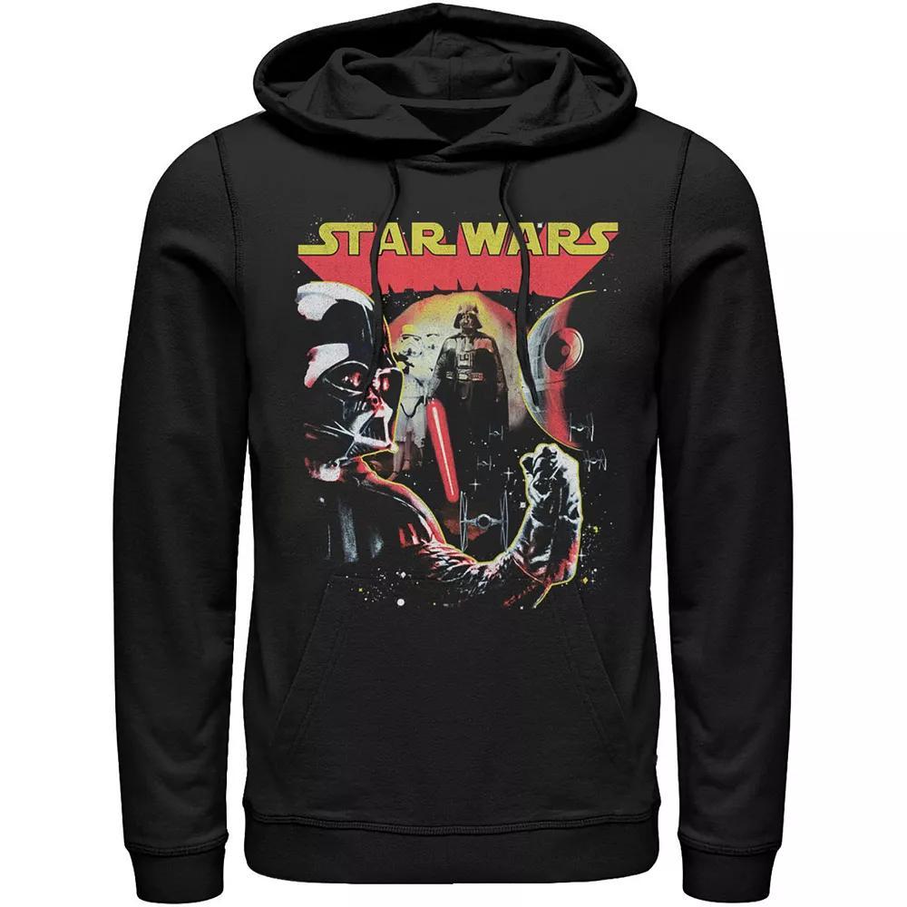 Men's Star Wars Darth Vader Collage Of Views Hoodie, Size: Small, Grey Heather Product Image