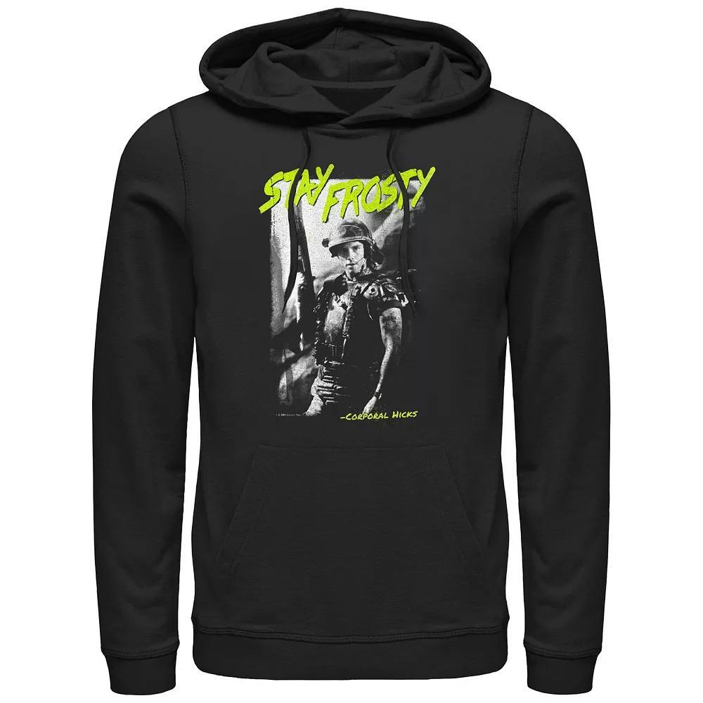 Men's Aliens Corporal Hicks Stay Frosty Graphic Hoodie, Size: XL, Black Product Image