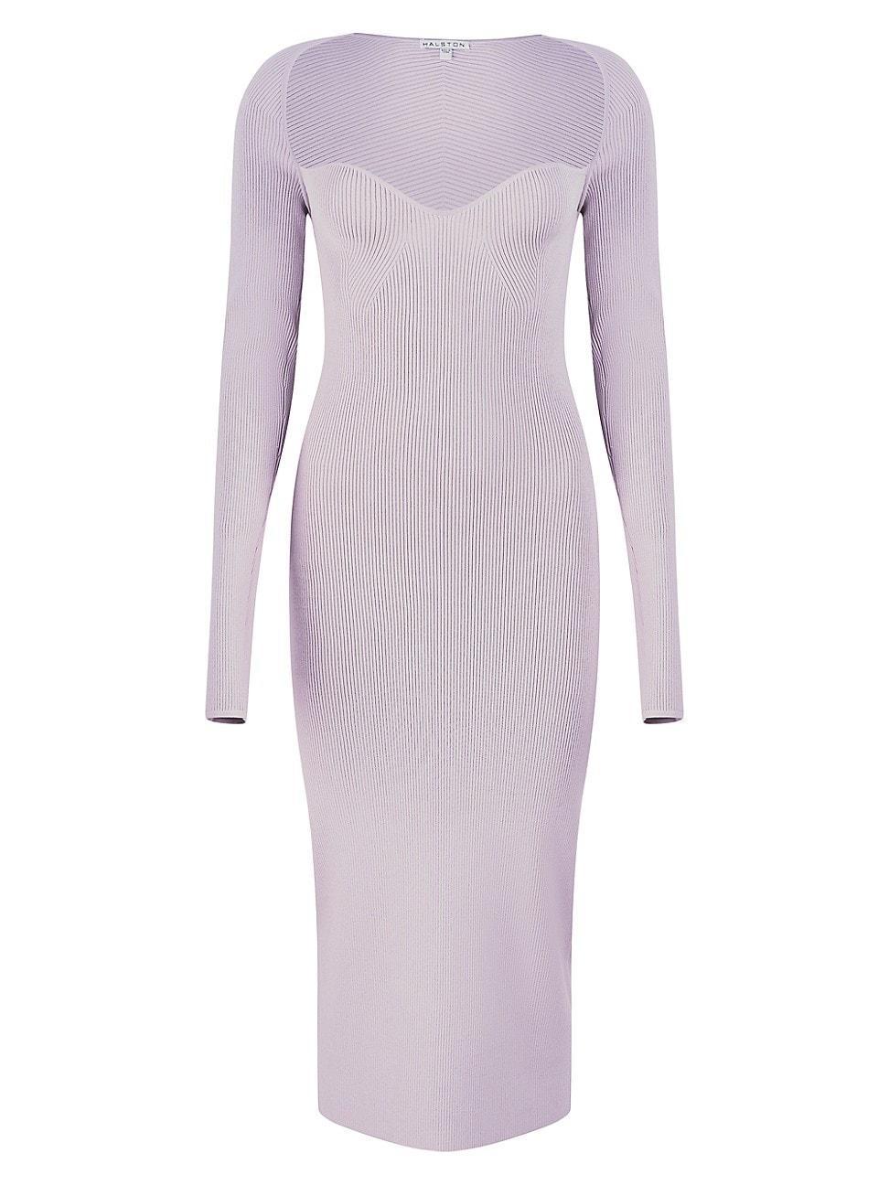 Womens Sawyer Rib-Knit Midi-Dress Product Image