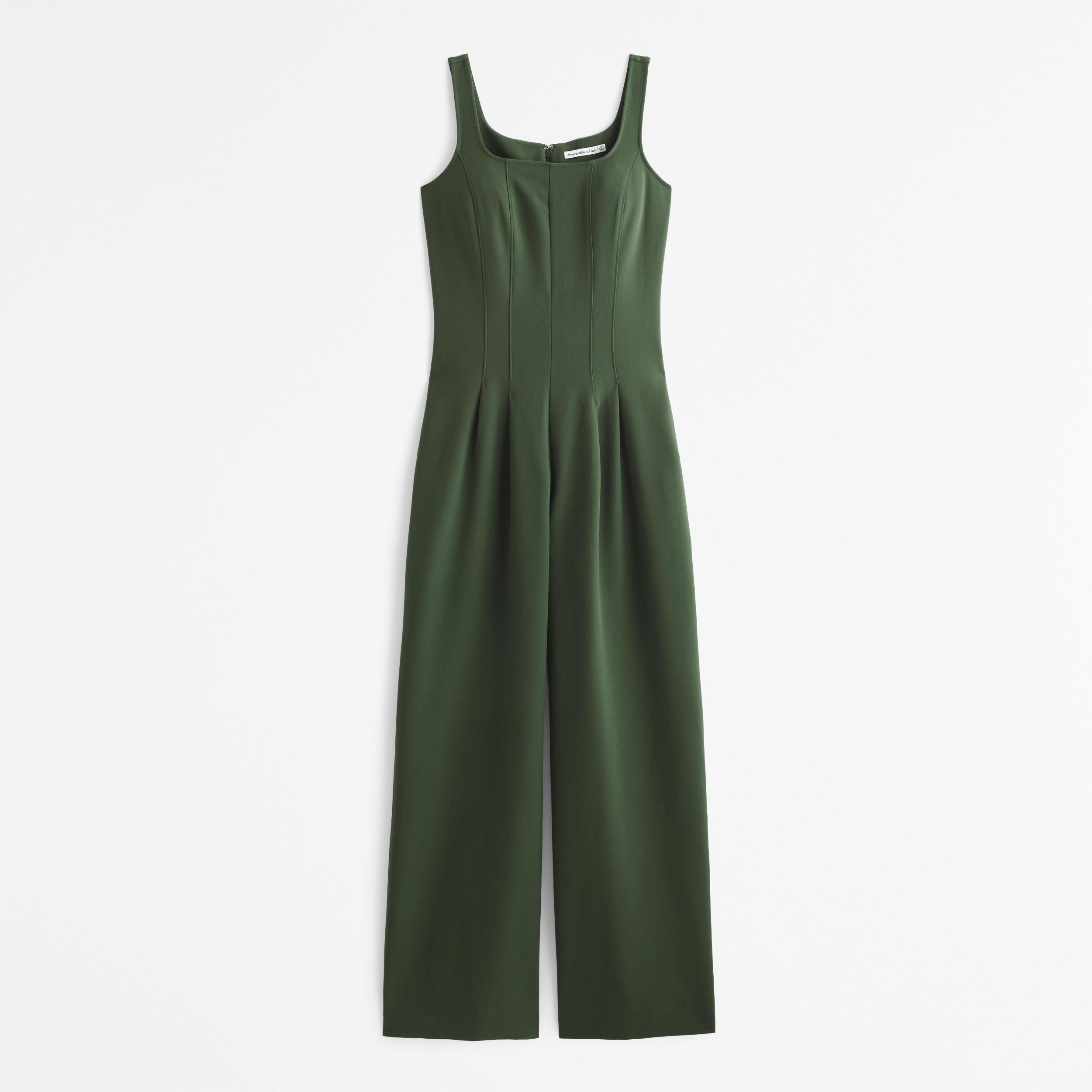 Squareneck Seamed Jumpsuit Product Image