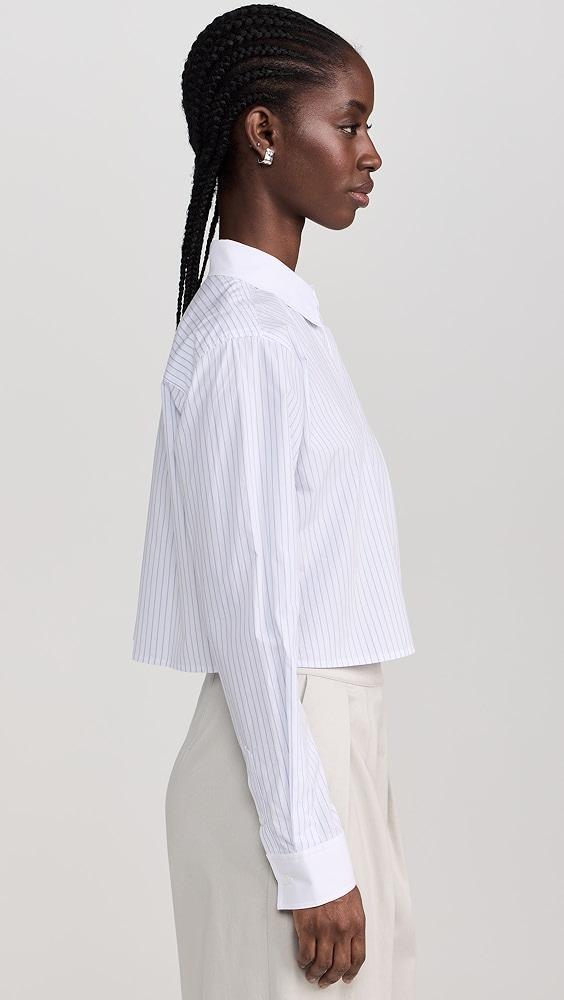 Good American Stripe Crop Uniform Shirt | Shopbop Product Image