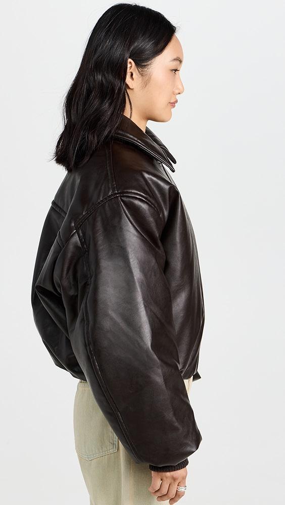 Acne Studios Faux Leather Bomber Jacket | Shopbop Product Image