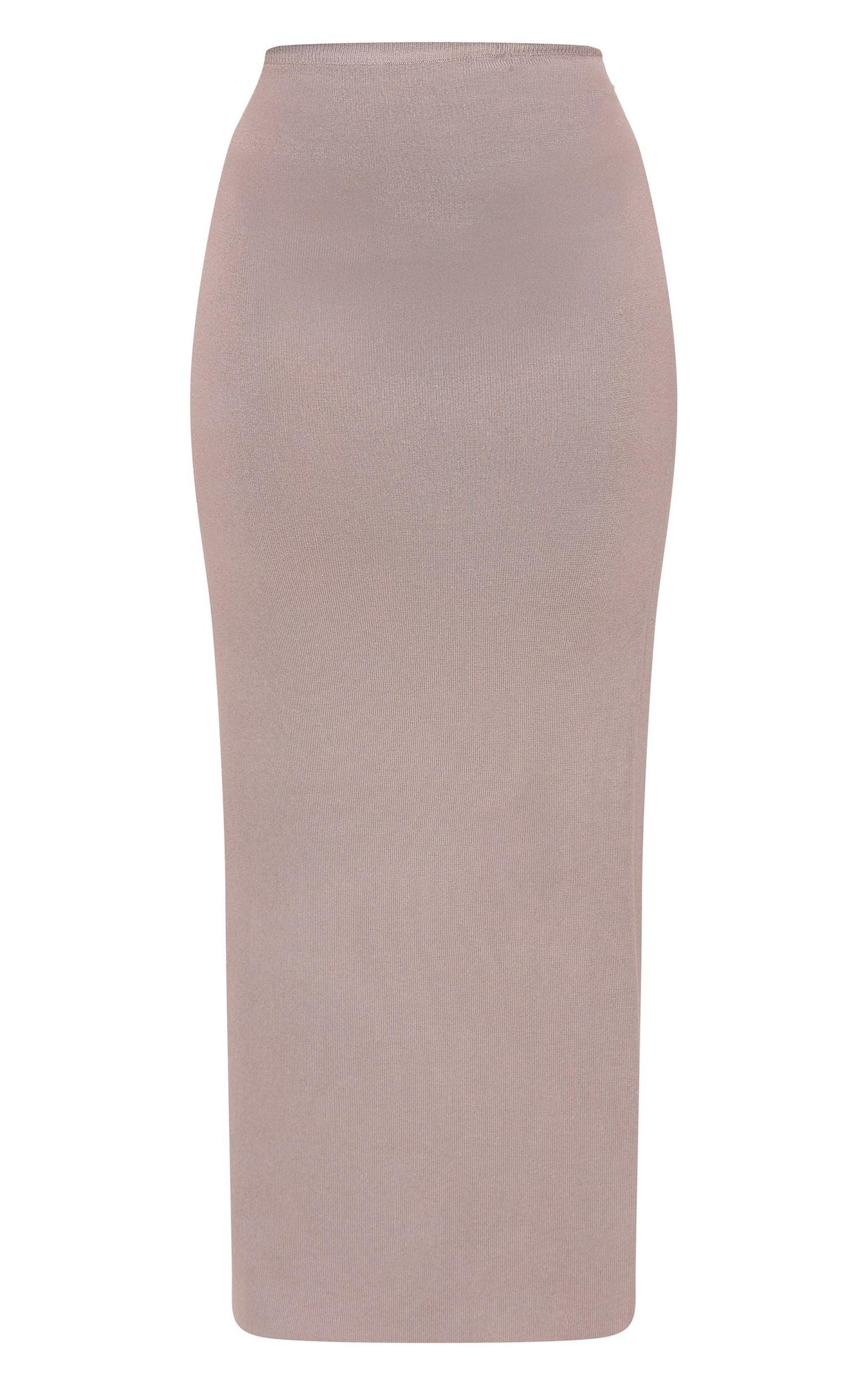 Plus Black Fine Knit Maxi Skirt Product Image