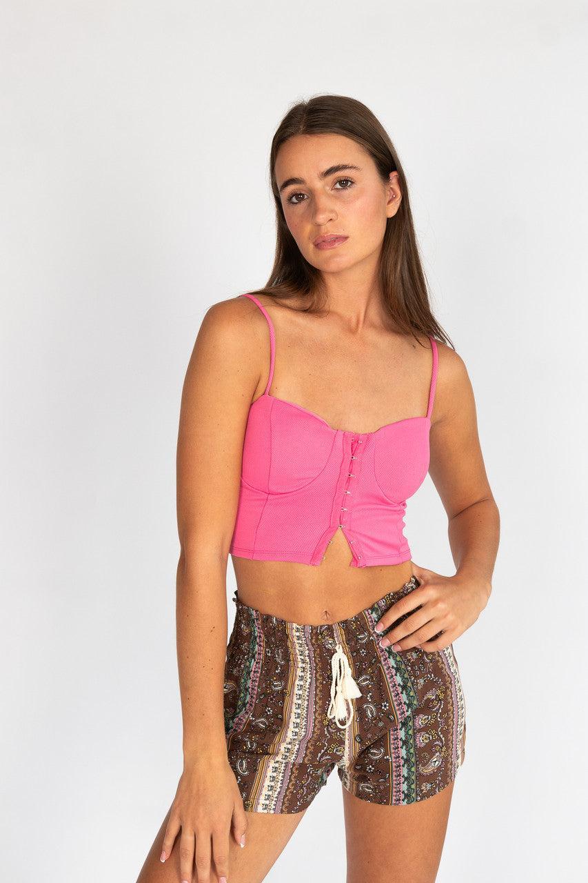 Brown Paisley Floral Short Product Image