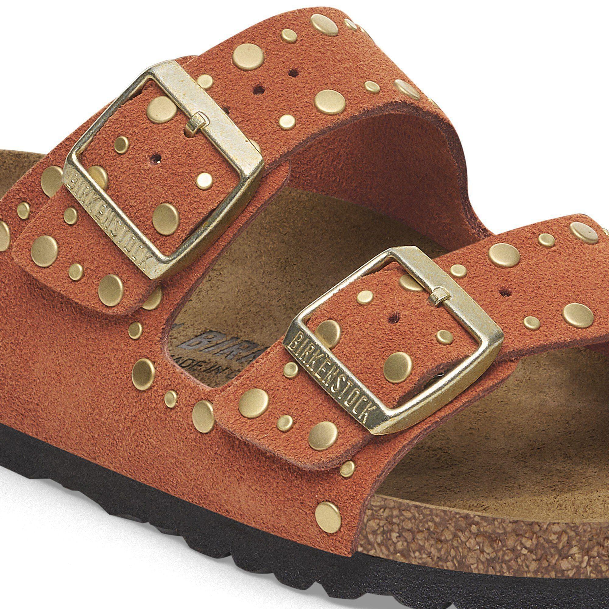 Arizona Rivets Suede Leather Ochre Product Image