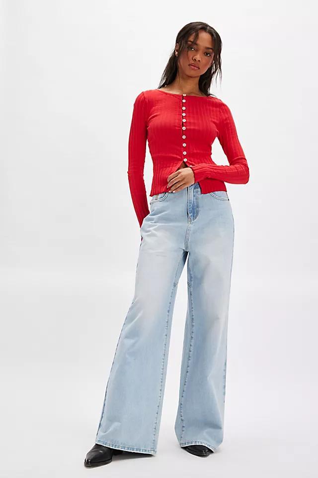 OneTeaspoon Blue Heart Love Machines Jeans Product Image