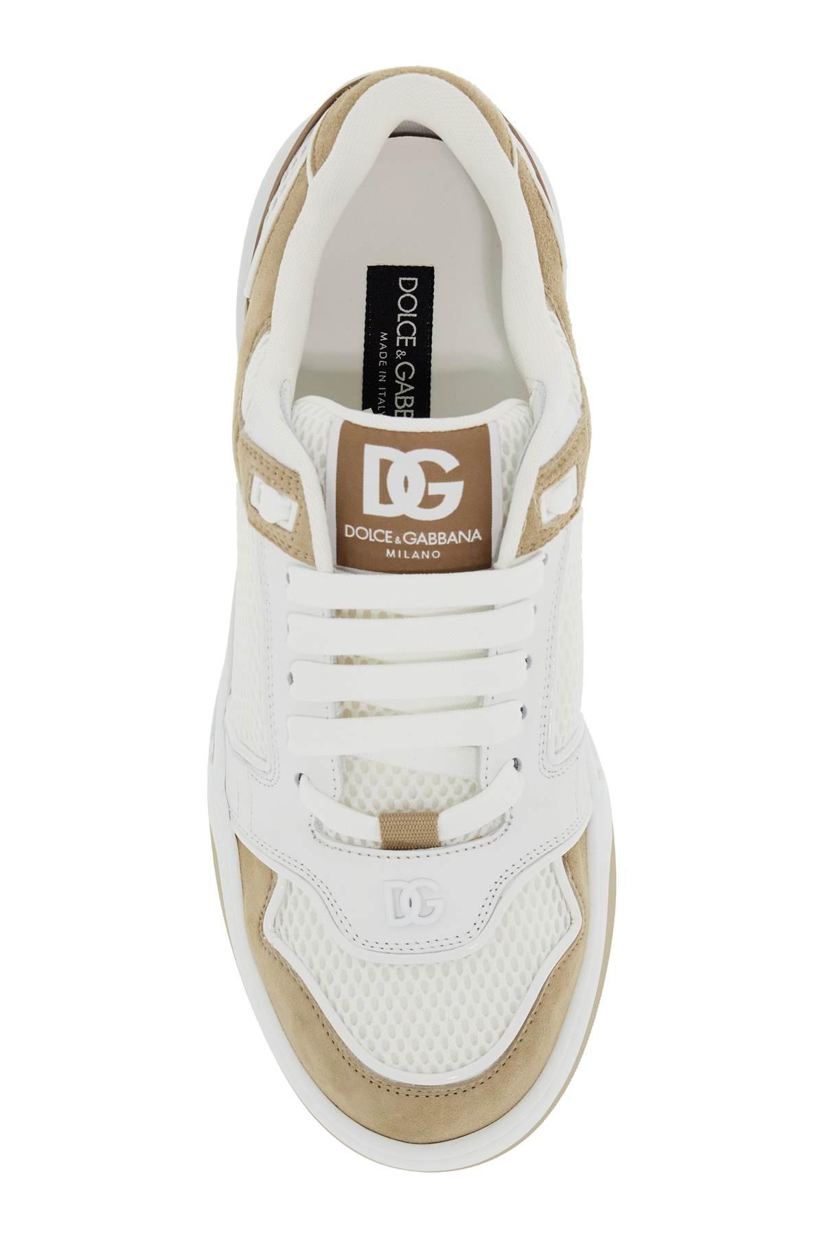 DOLCE & GABBANA New Roma Panelled Sneakers In White,sand Product Image