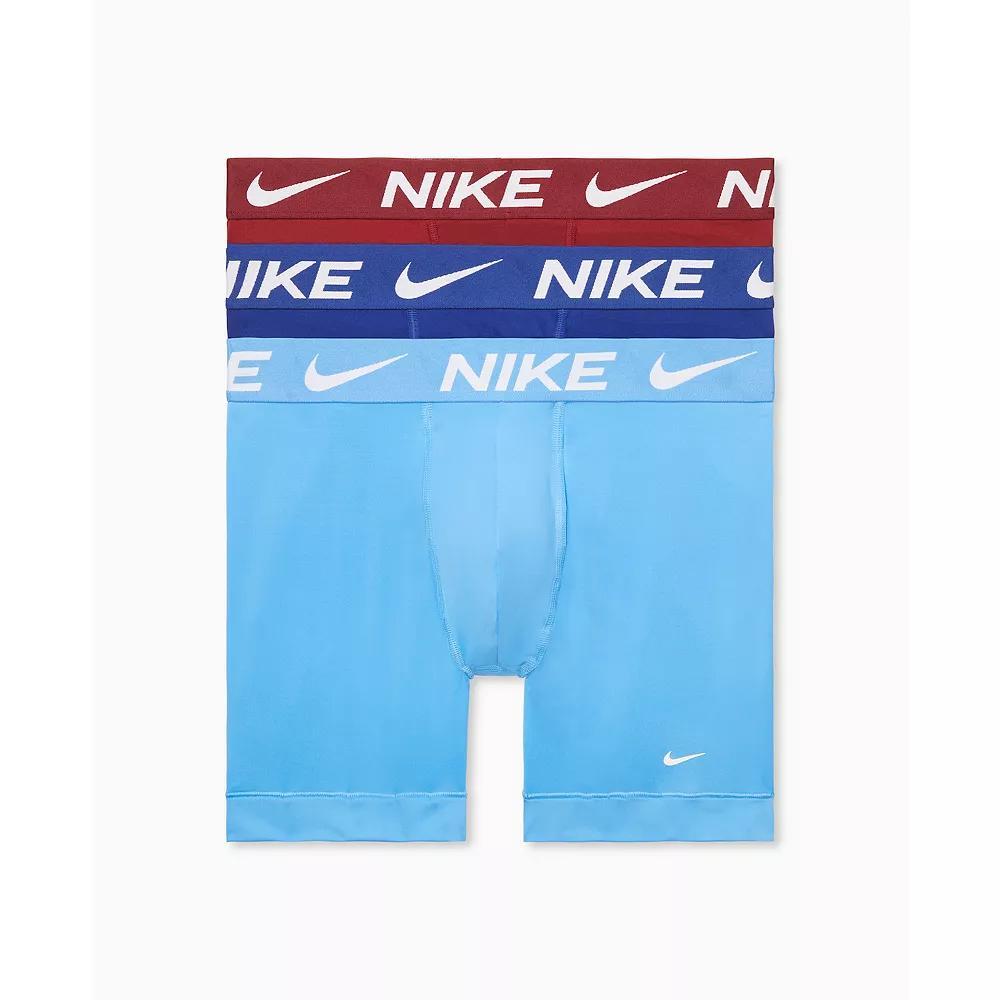 Men's Nike Dri-FIT Essential 3-pack Microfiber Boxer Briefs, Size: Small, Blueberry Product Image