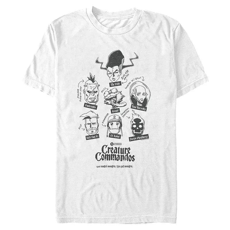 Men's Creature Commandos You Got Monsters Graphic Tee, Size: Medium, White Product Image
