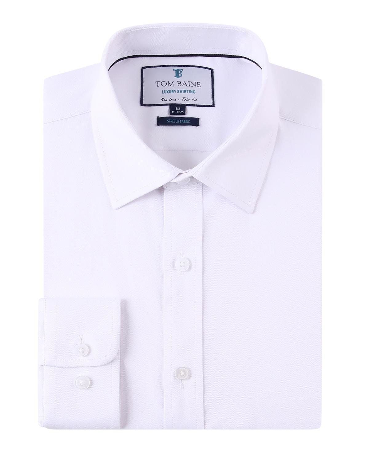 Tom Baine Mens Four-Way Stretch Jacquard Solid Button Down Dress Shirt Product Image