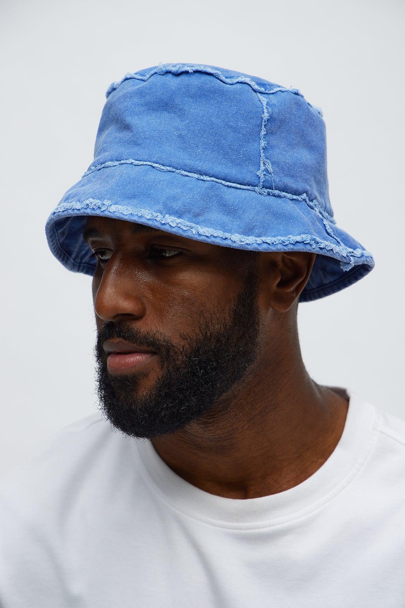 Distressed Washed Bucket Hat II - Blue Male Product Image