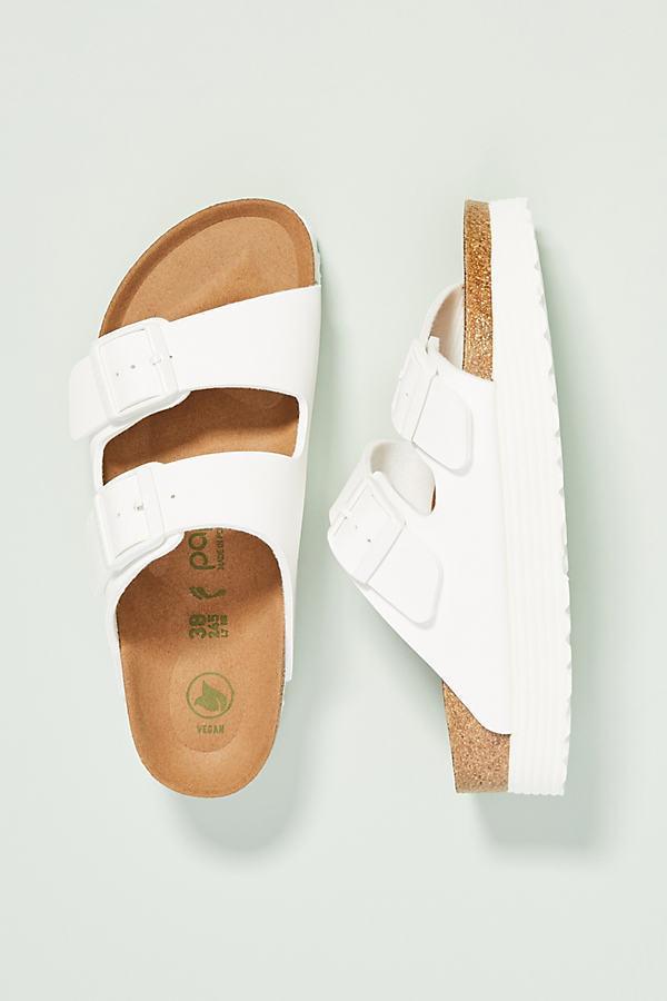 Birkenstock Womens Arizona Platform - Shoes White/White Product Image