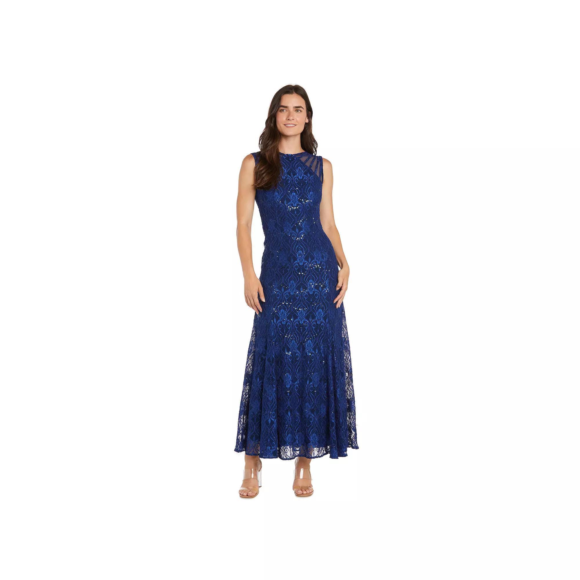 Women's R&M Richards Mermaid Lace Gown, Size: 14, Royal Product Image
