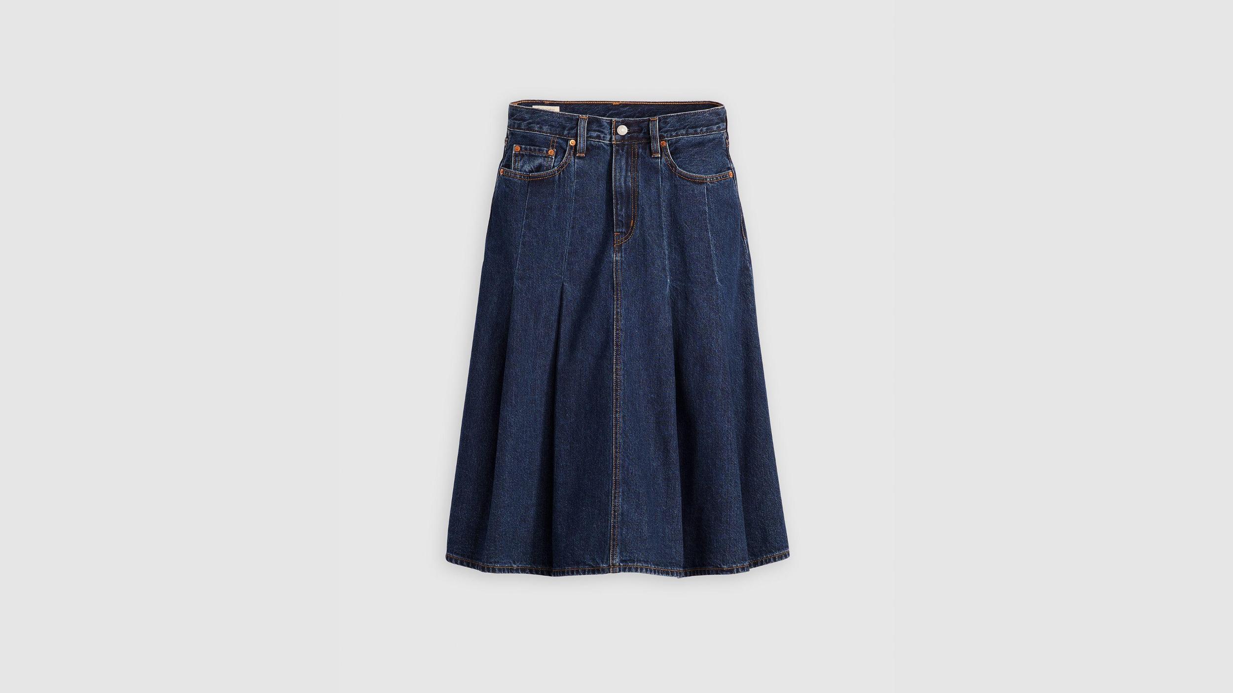 Pleated Midi Skirt Product Image