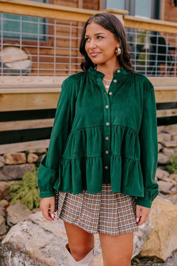 Sonoma Sways Shift Top in Hunter Green Product Image