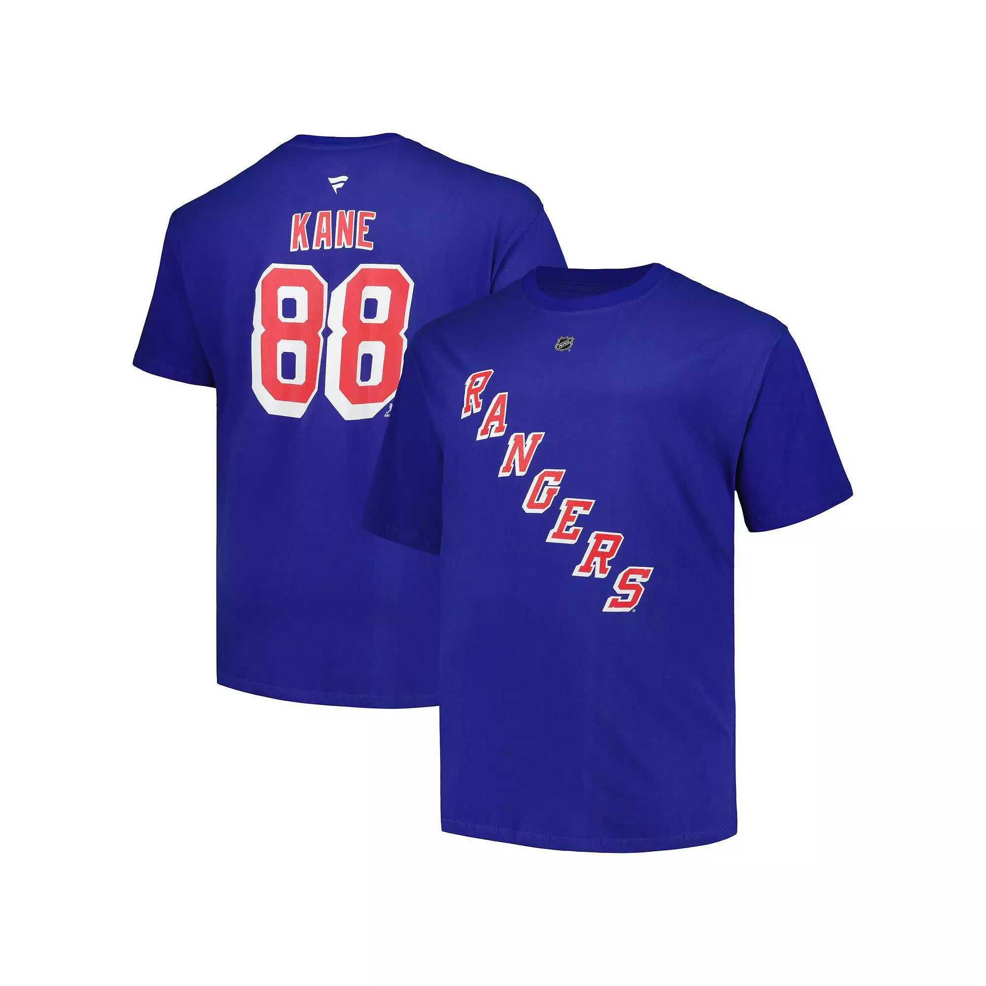 Mens Fanatics Branded Patrick Kane Blue New York Rangers Big & Tall Name & Number T-Shirt Product Image