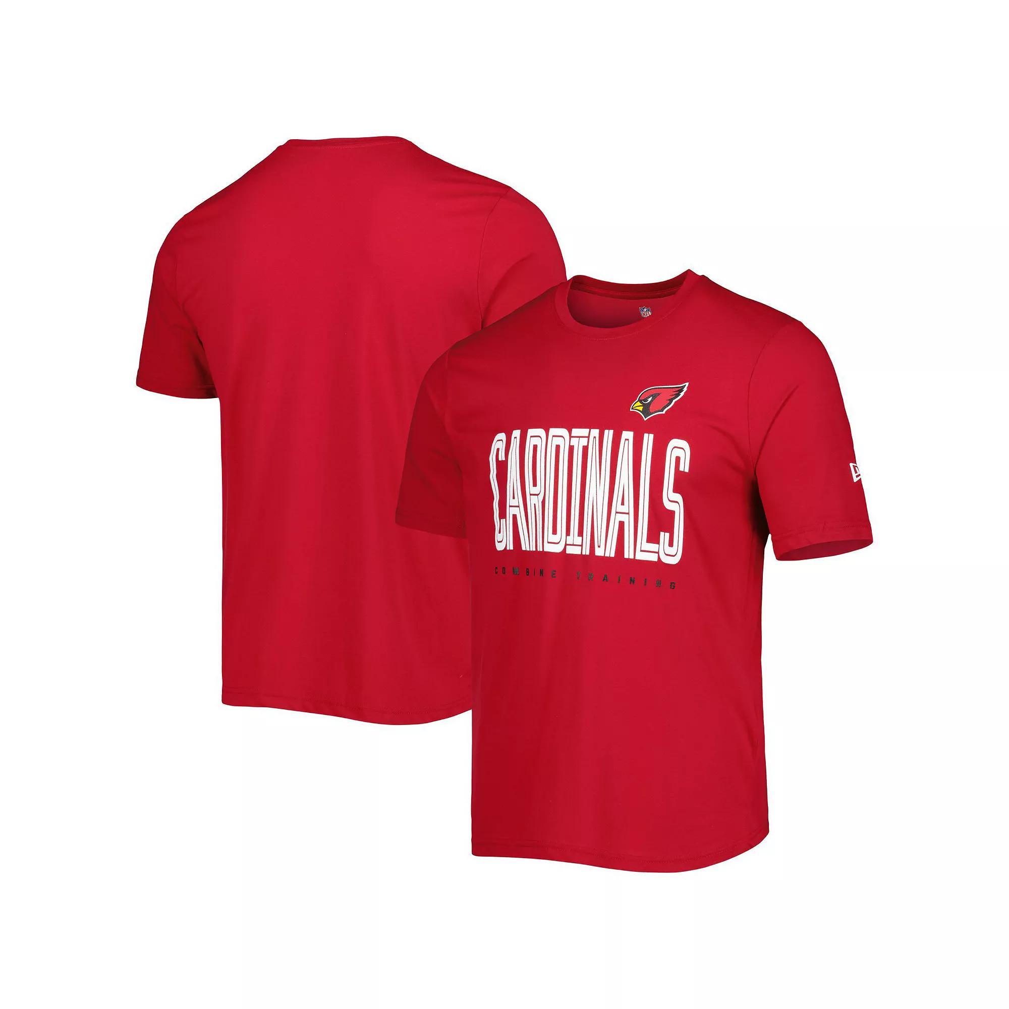 Men's New Era Cardinal Arizona Cardinals Combine Authentic Training Huddle Up T-Shirt, Size: 2XL, Red Product Image